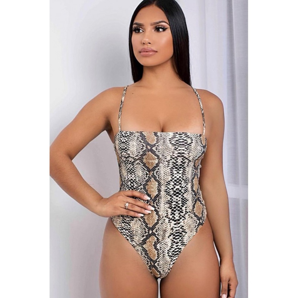 snake print bodysuit